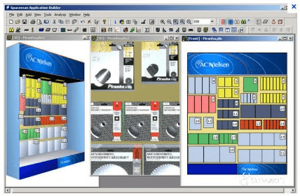NIQ Spaceman — planogram building interface