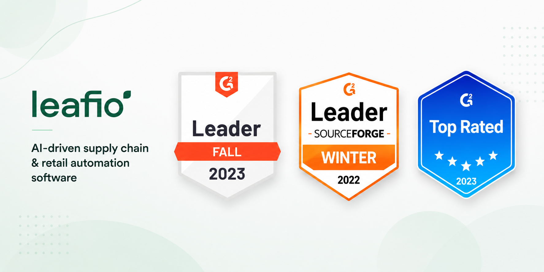 LEAFIO AI G2 Leader Retail Space Planning badge