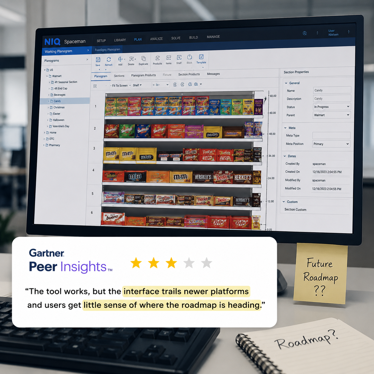 NIQ Spaceman — Gartner Peer Insights review excerpt