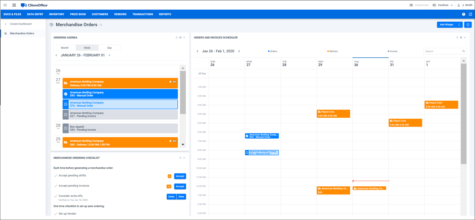 Petrosoft C-Store Office dashboard for fuel and convenience retail"