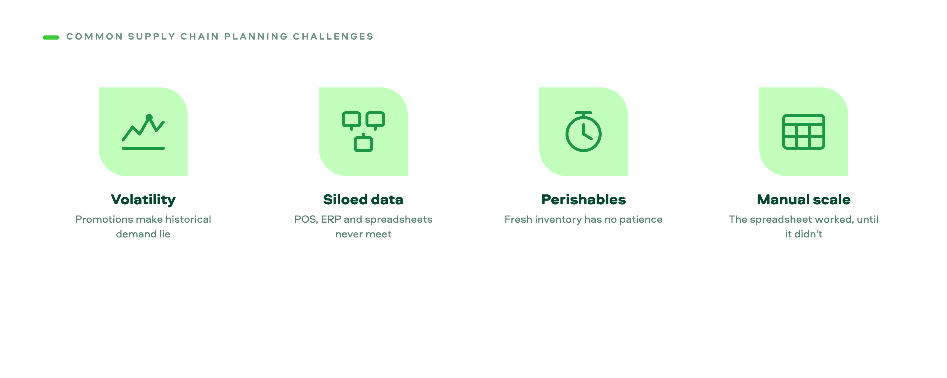 Common supply chain planning challenges