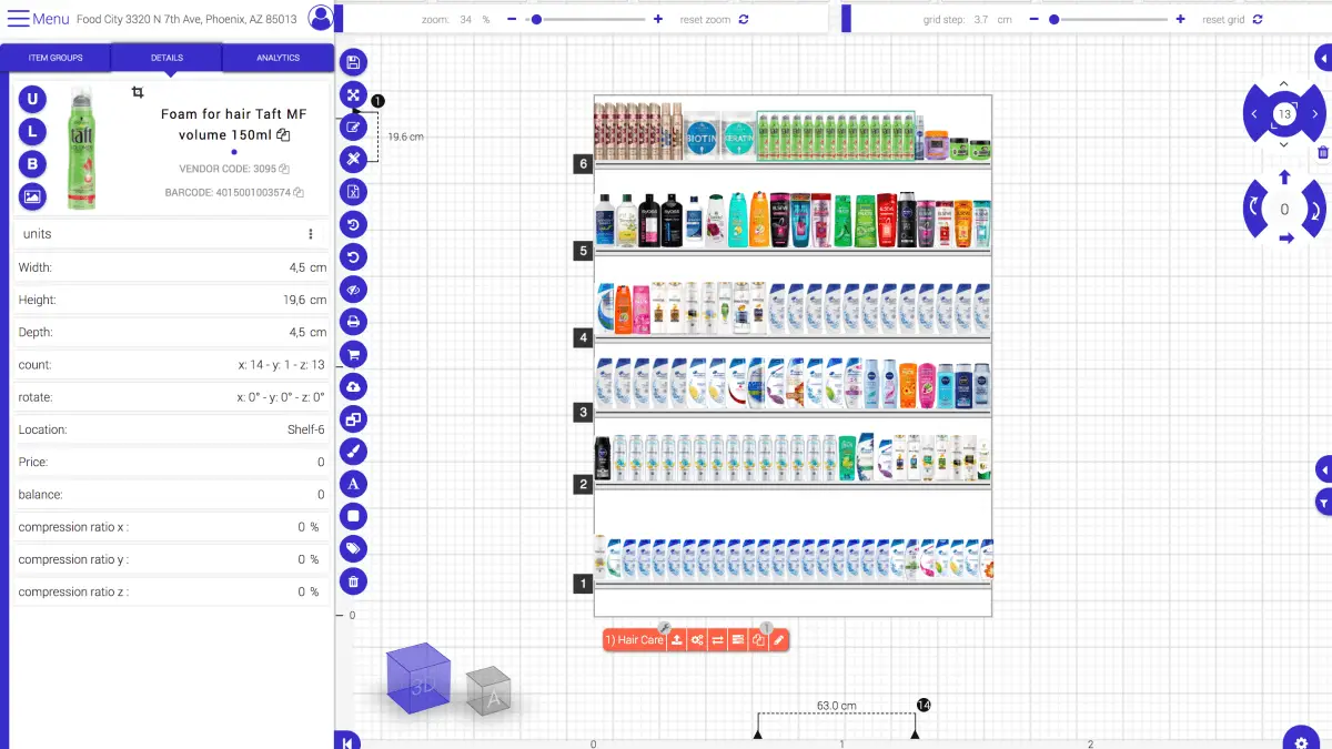 LEAFIO AI-generated planogram example