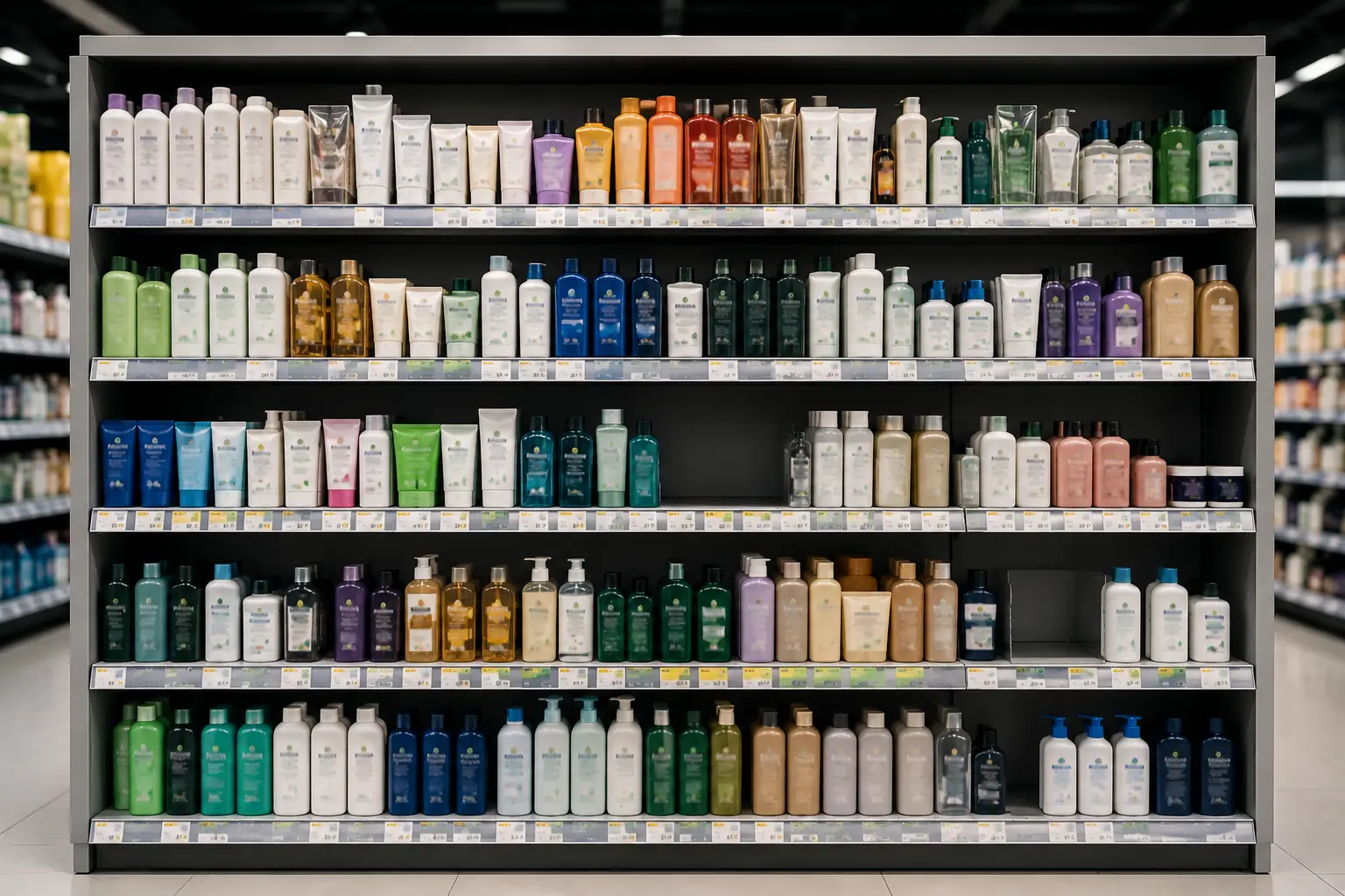 An example of a realogram of a health and beauty store