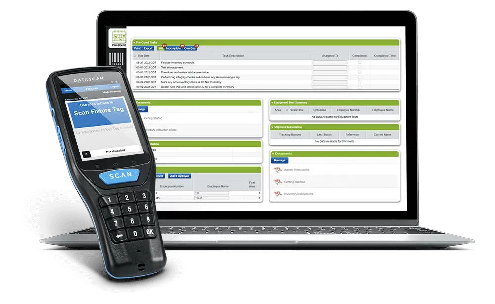 Datascan physical inventory counting service and DART software for retail chains