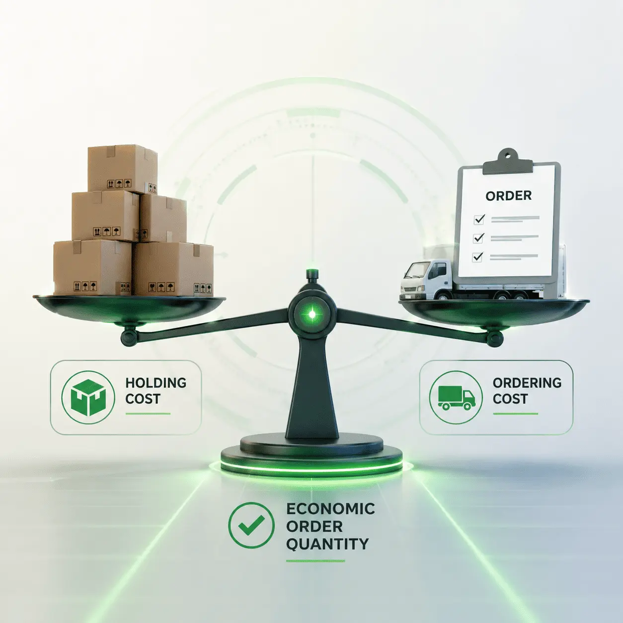 economic order quantity balance between ordering and holding costs